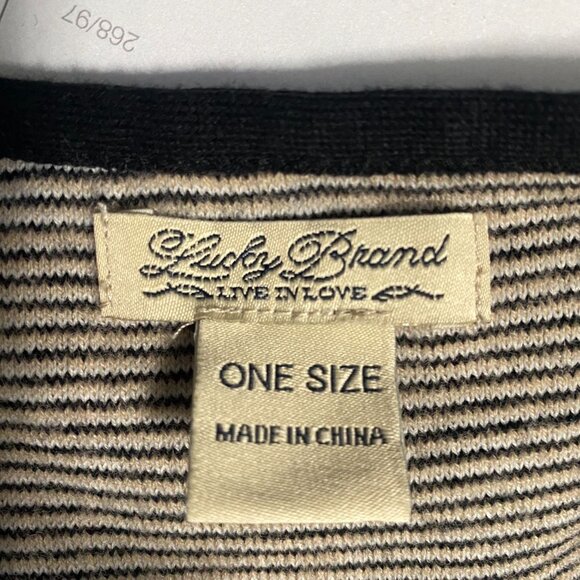 Lucky Brand Aztec Print Sweater Knit Poncho - Picture 7 of 9